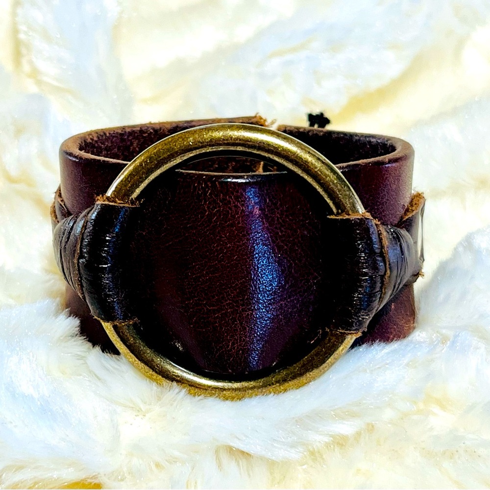 Real leather brown bracelet